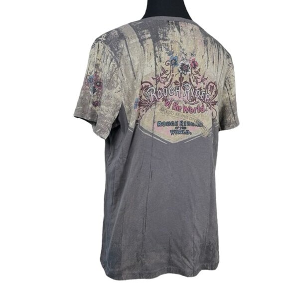 Plus Size Cowgirl Distressed Rhinestone Rodeo Western Graphic T Stampede Sz 1X - Picture 3 of 15